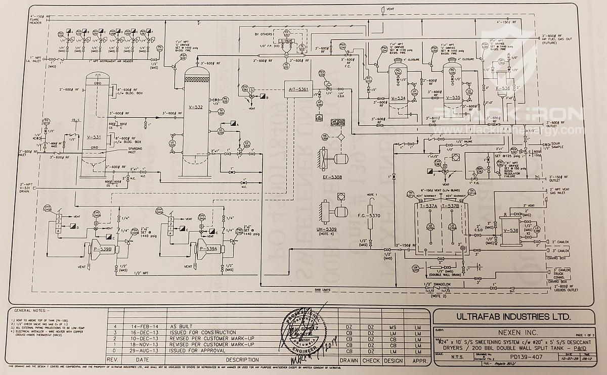 New Surplus 24" OD x 10' S/S Fuel Gas Sweetening Skid