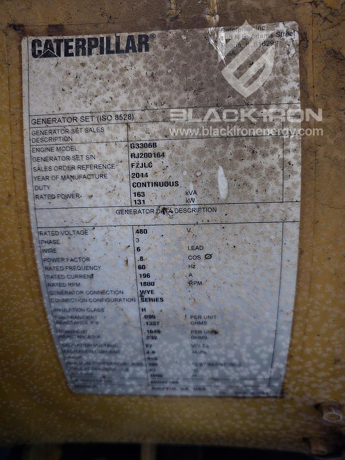 Used Dual Cat 3306TA 131 kW Genset