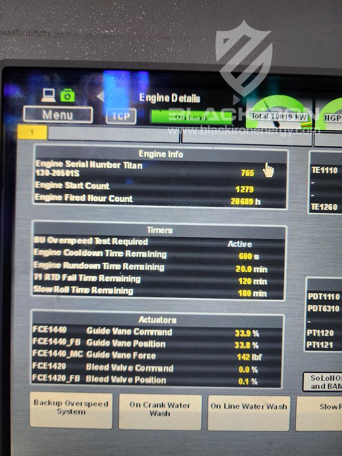 Used 15 MW Solar Titan T130 Gas Turbine Genset