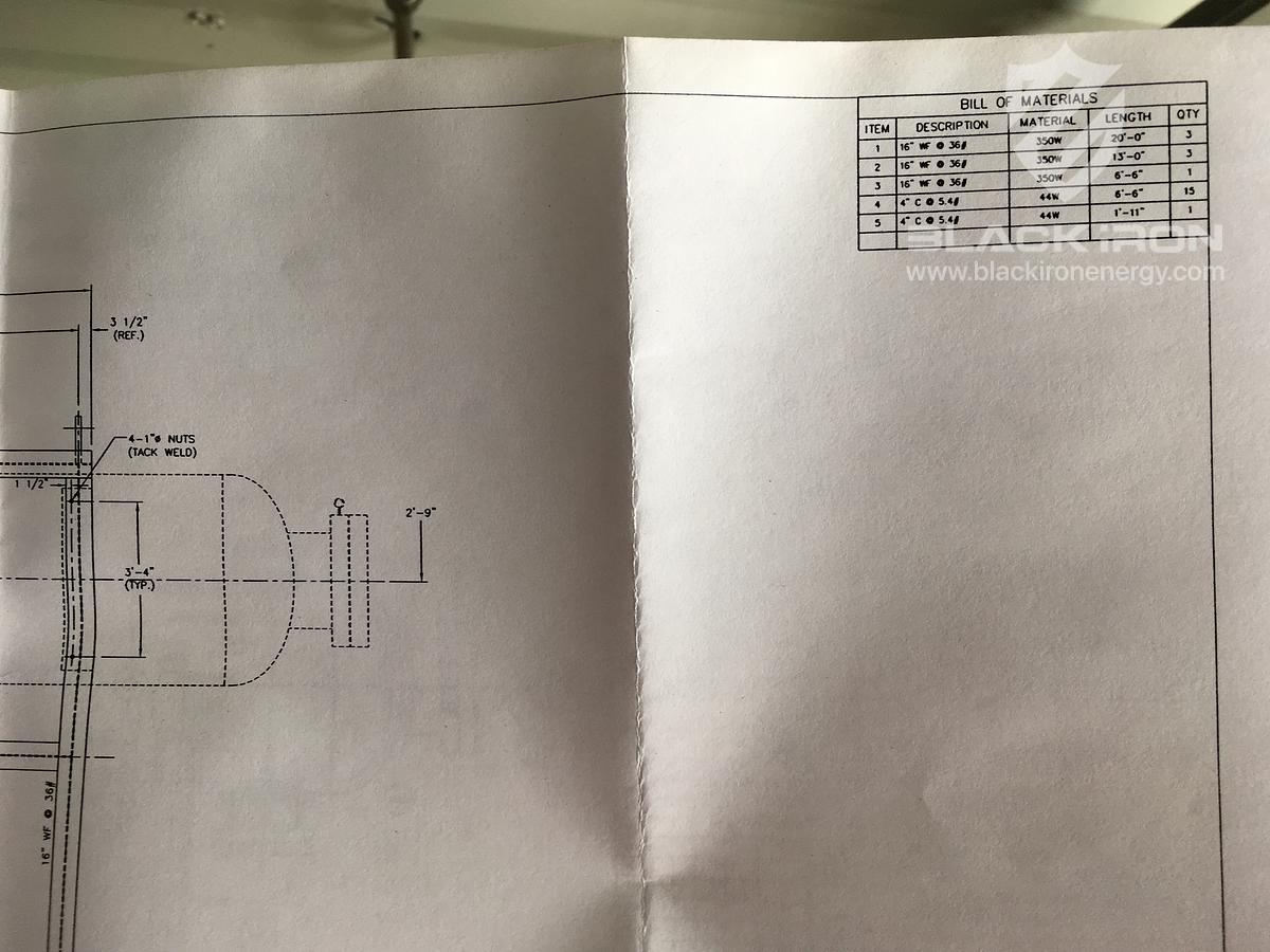 Used 48" X 16' 2127 psi Sour Horizontal 3 Phase Separator