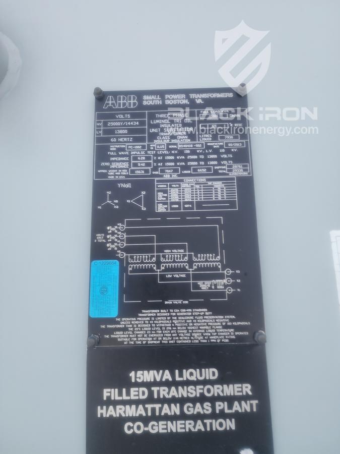 Used 15 MW Solar Titan T130 Gas Turbine Genset