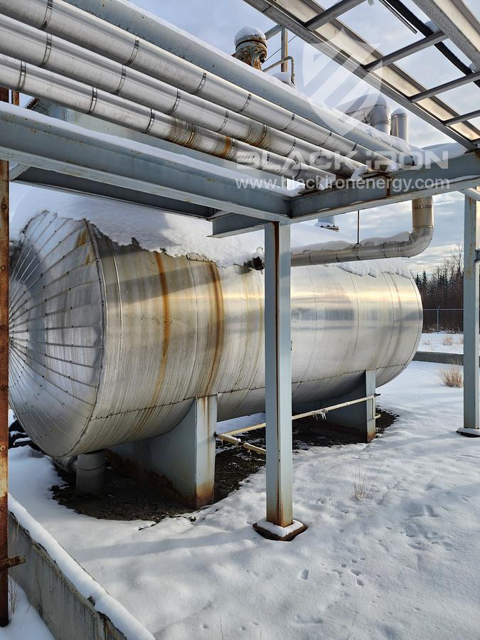 Used 8' Dia. x 16', 14 psig Flare KO c/w 12" Dia. x 100' Flare Stack