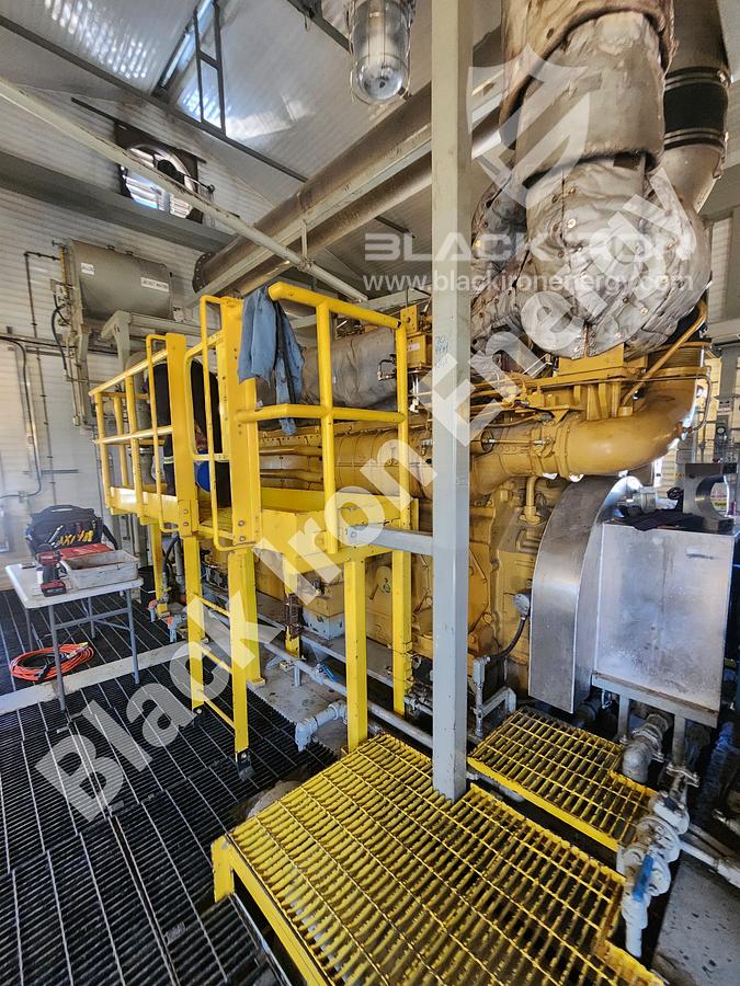 Used 2370 hp Caterpillar G3608-A3 natural gas engine c/w EJW/TAW Cooler, Air Intake, Silencer, & Hot Start (Tag K-2800)