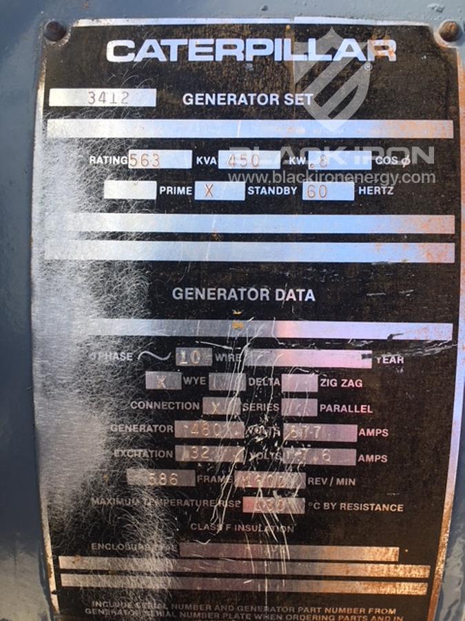 Used Waukesha H24GLD 375 kW Cat SR4 Genset