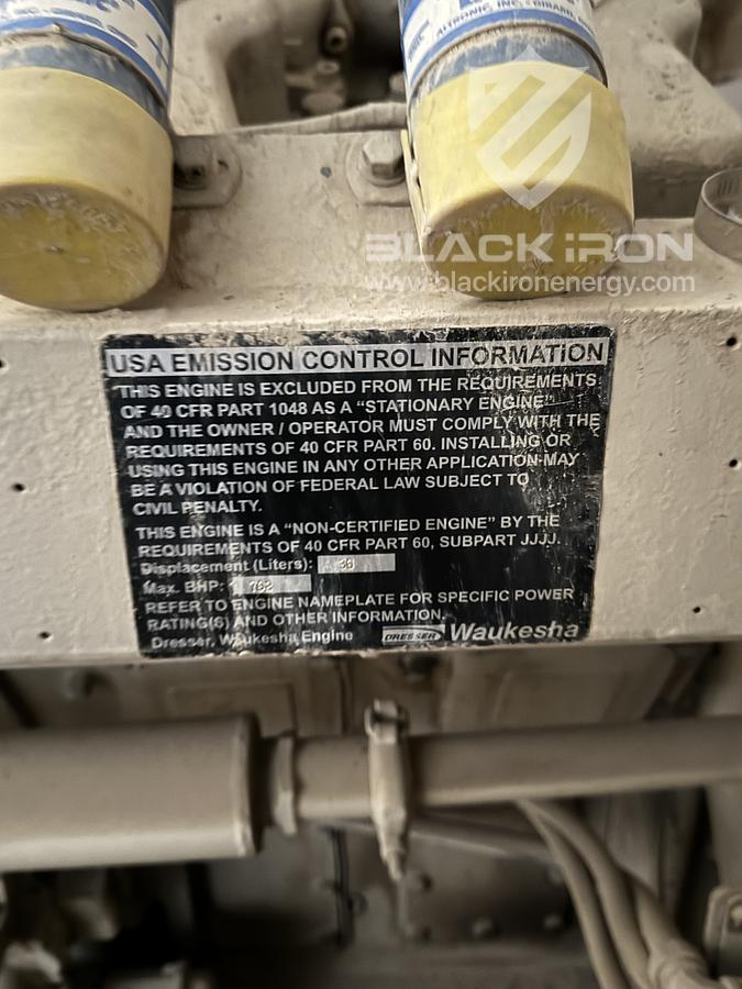 Used 500 kW Waukesha L36GSI Genset