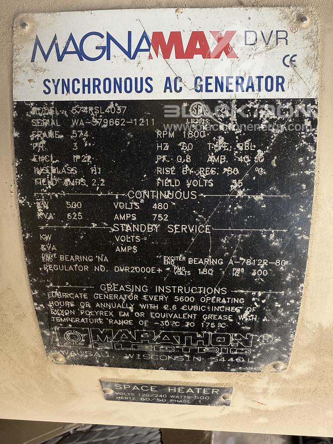Used 500 kW Waukesha L36GSI Genset - Unit #1