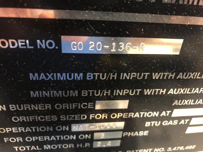 Used 2016 CHICAGO 20 X 136" GAS IRONER