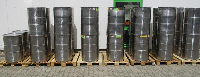 Used X 14752 D - Drums 200 L Stainless Steel MÜLLER with lids