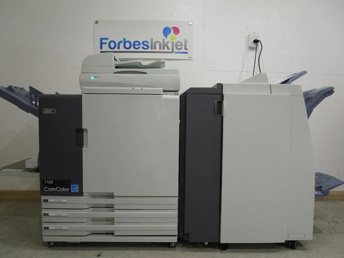 Used Riso ComColor 7150 X1 Full Color Printer with Scanner and Booklet Maker Finisher