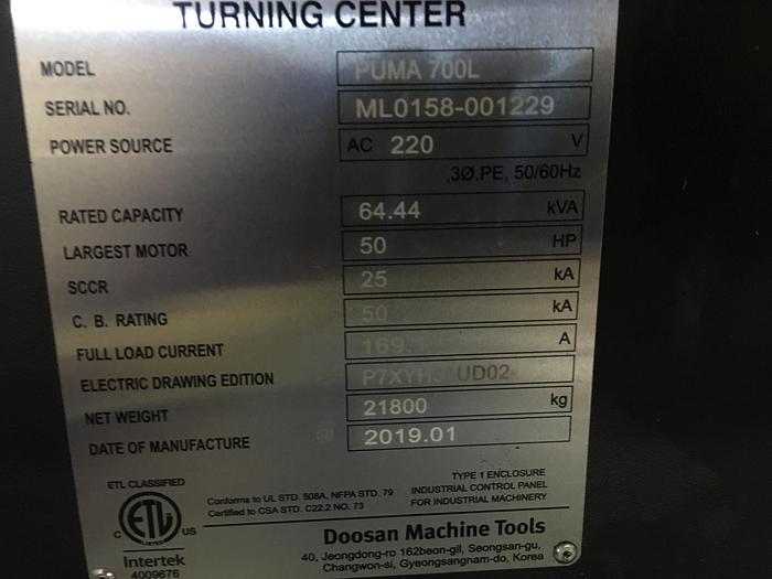 2019 Doosan Puma 700L