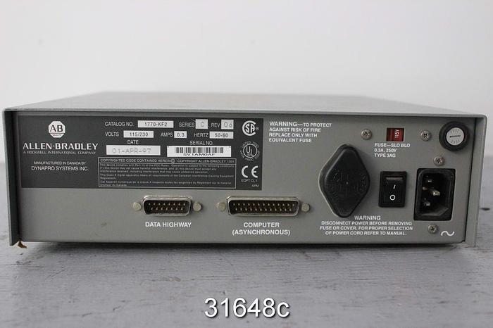 Used Allen Bradley 1770-KF2 Data Highway Communication Interface #31648