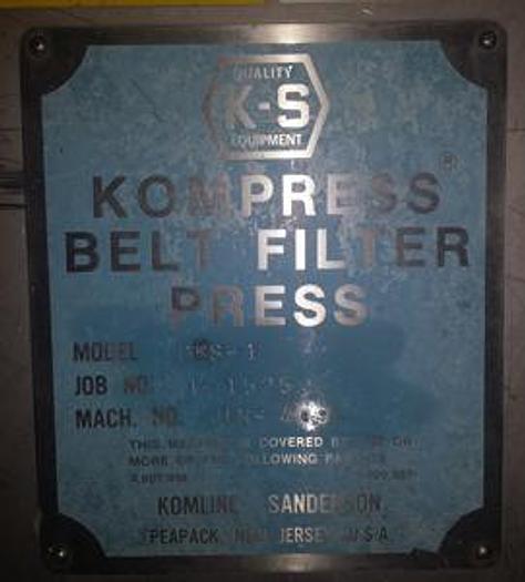 Usado BP-02: One Meter Komline-Sanderson Brand Belt Press