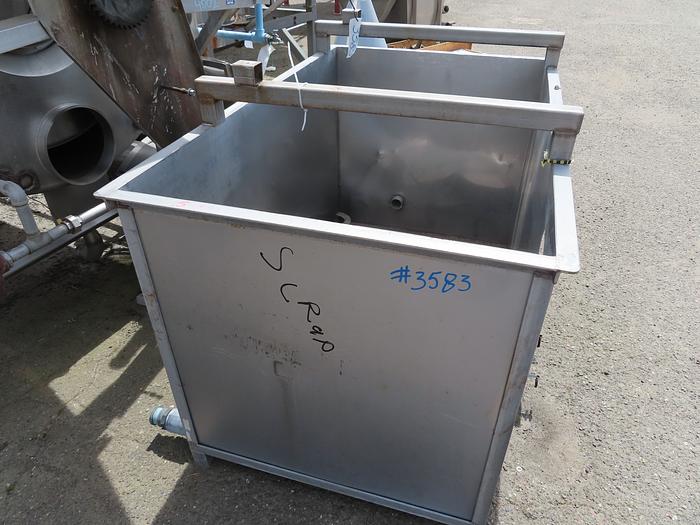 Used 300 Gallon Rectangular Stainless Steel Tank