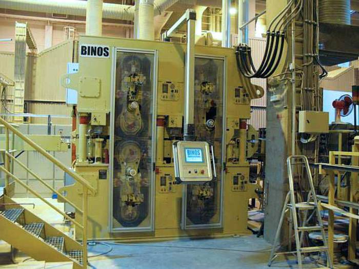 Used 2007 BINOS WBS 4 26-2F -1300 Double-sided Calibration Sanding Machine
