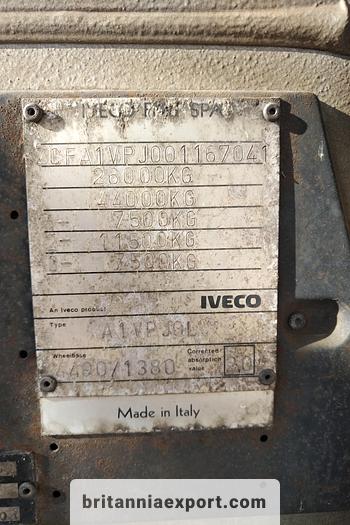 Used 1990 Iveco Turbostar 190-36 6X2 flatbed truck.