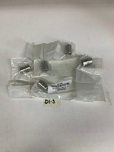 Lot of (5)New 1/4”IPS T-316 Stainless Steel Couplings - 150# In Sealed Bag