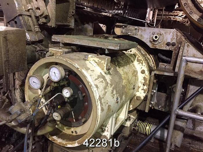 Refurbished Voith Suction Roll, Drilled Brass Shell, 127.025" Long, 37.5" Outer Diameter #42281