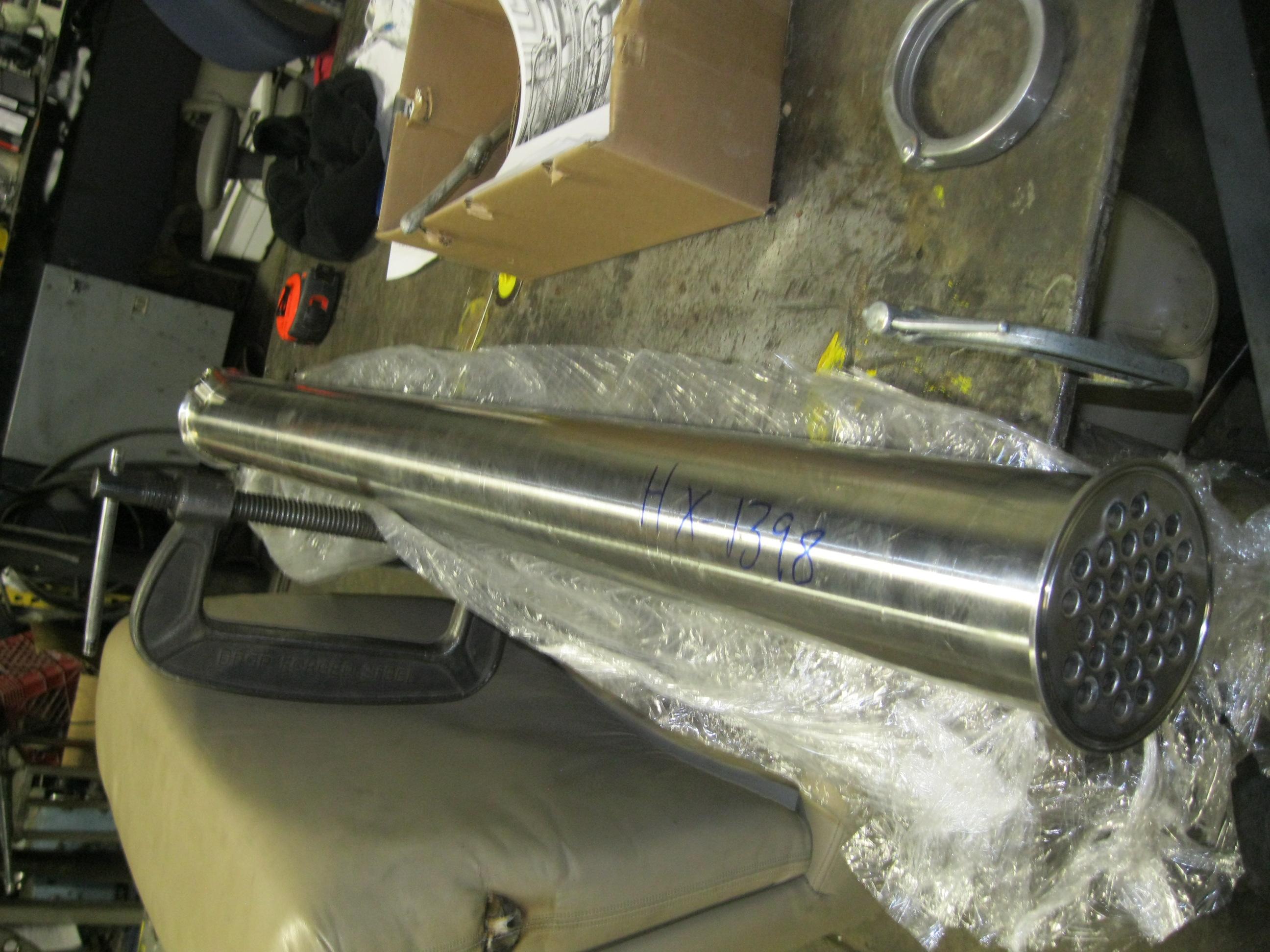 Used 12 SQ. FT. DAIRY ENGINEERING TUBE & SHELL HEAT EXCHANGER