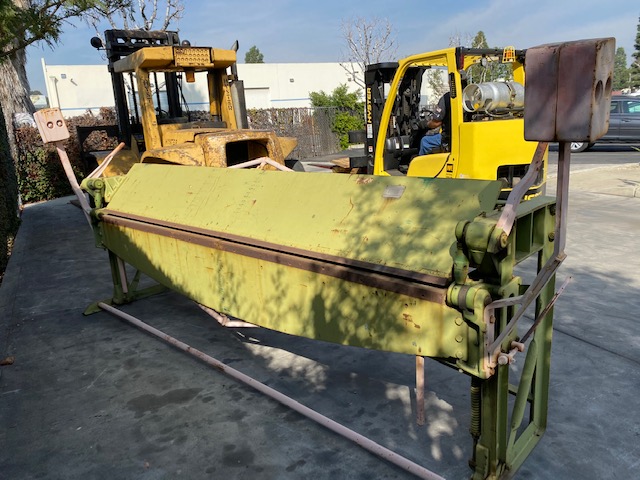 Used Whitney Jensen Model 1014 Hand Brake 10' x 14 Ga. #5775