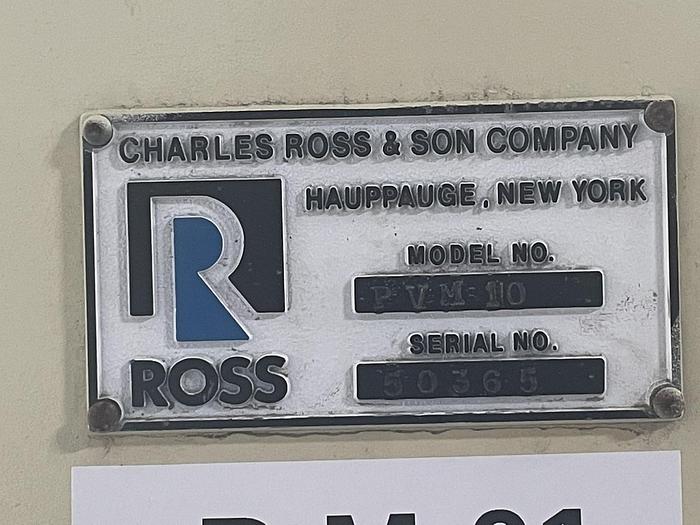 Used 10 GALLON ROSS TRIPLE SHAFT MIXER – PVM-10 – S/S – VAC – JKTD (#9722)