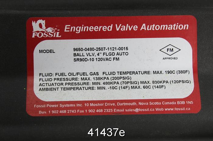 Used Fps Model 9650-0480-2507-0015 4" Ball Valve #41437