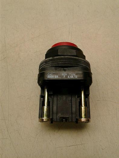 Used ALLEN BRADLEY 800H-BR SER F TYPE 4,4X,13 RED PUSH BUTTON