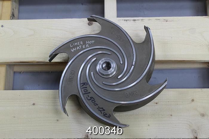 Unused Goulds 3196 4x6x13 6-Vane Pump Impeller #40034