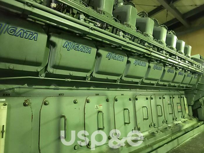 Used 5.7 MW 2004 Used Niigata 18V22AG Natural Gas Generator Sets