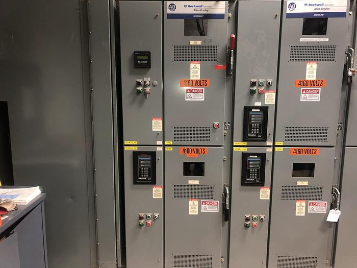 Used ALLEN BRADLEY MCC 4160V SWITCHGEAR SECTIONS
