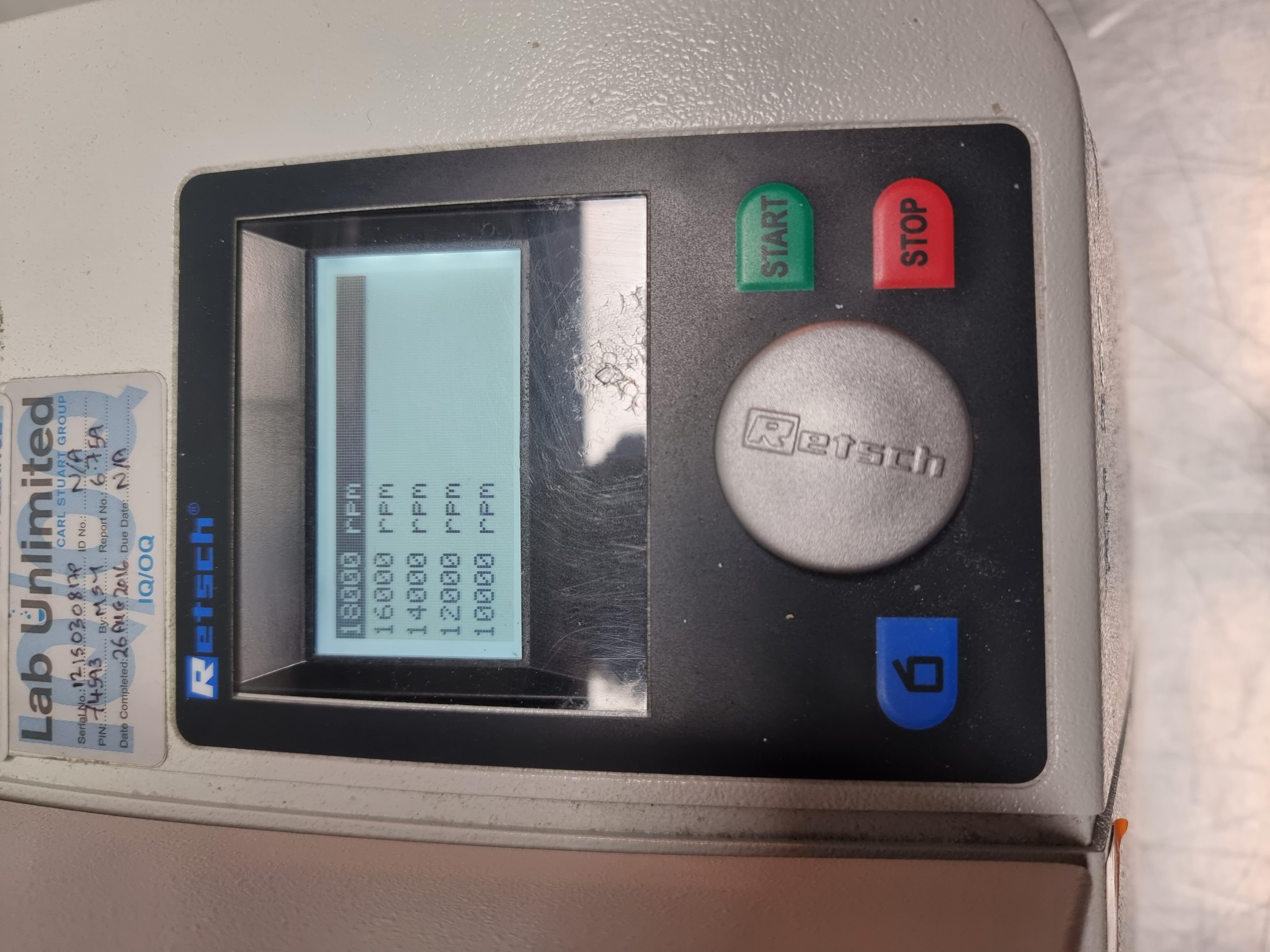 Used Retsch ZM 200 Ultra Centrifugal MIll Part no. 20.823.0001