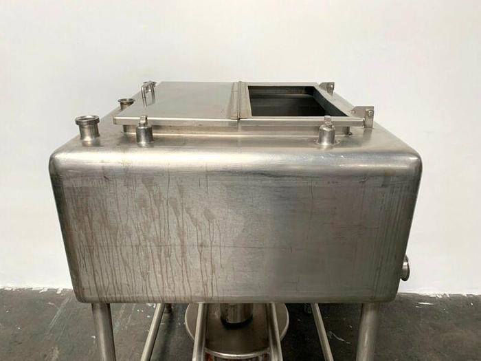 Used Likwifier - 150 Gallon Stainless Steel Liquefier w/ bottom mounted 15 HP motor
