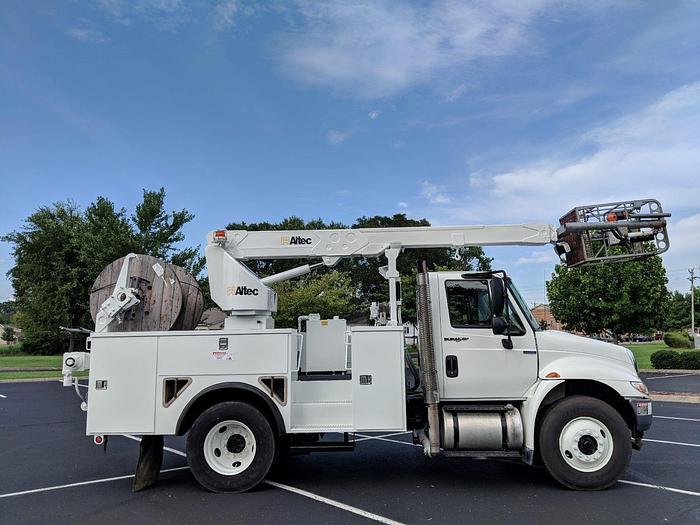 Used 2009 International 4300 Durastar w/ Altec A40P Cable Placer Bucket Truck