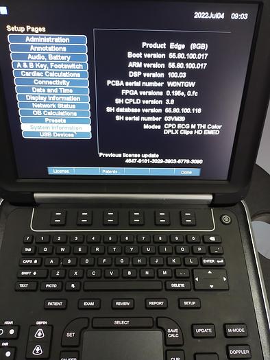 Gebraucht Sonosite Edge Ultraschallgerät inkl. 2 Sonden und Sony UP-D897 Drucker