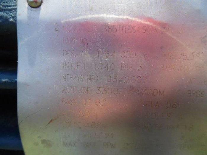 Used 2007 New Electric Motor 3 phase 460 volt