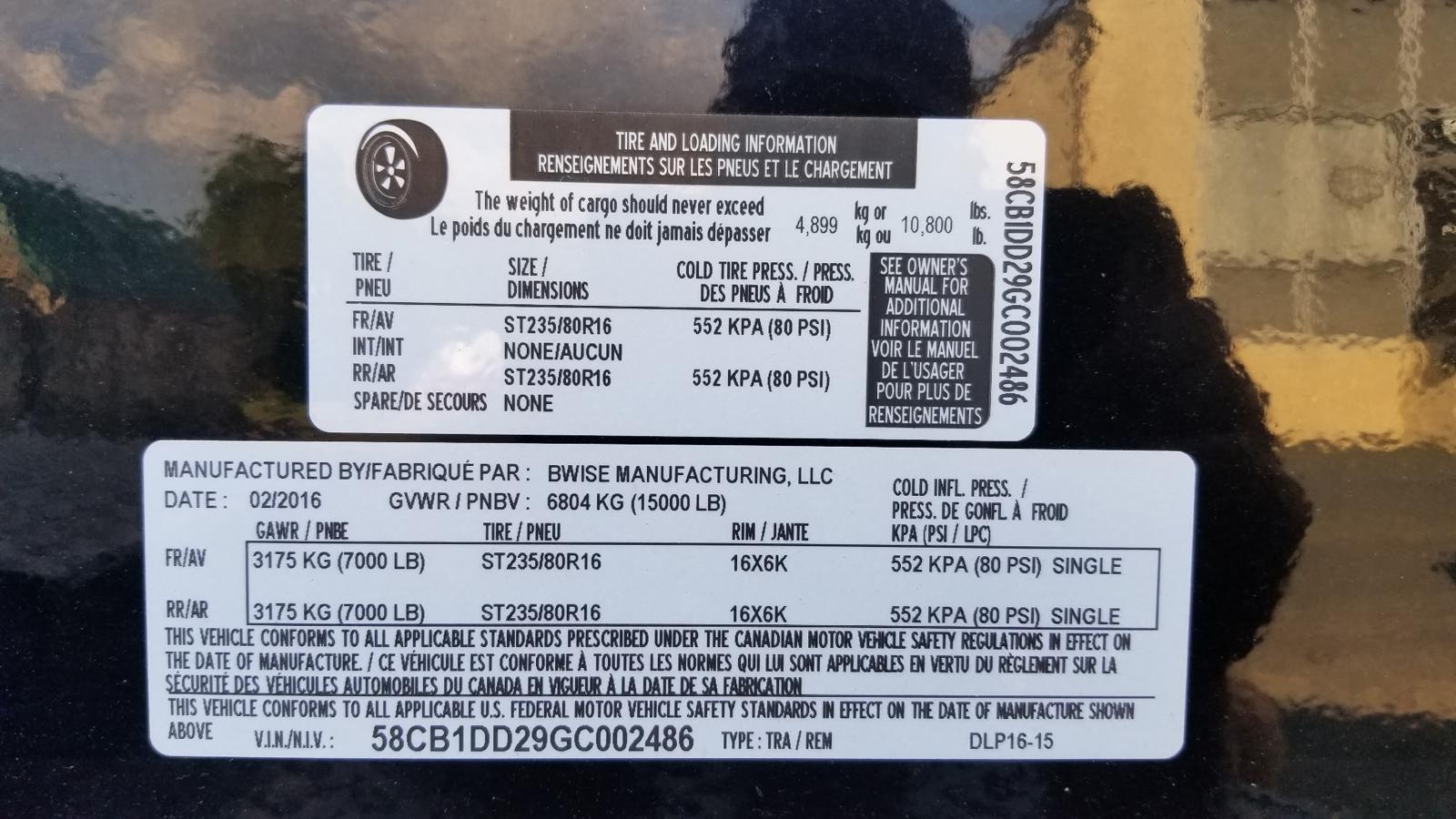 Used Late 90's Ray Tech 4 Ton Hot Box on 2016 Dump Trailer