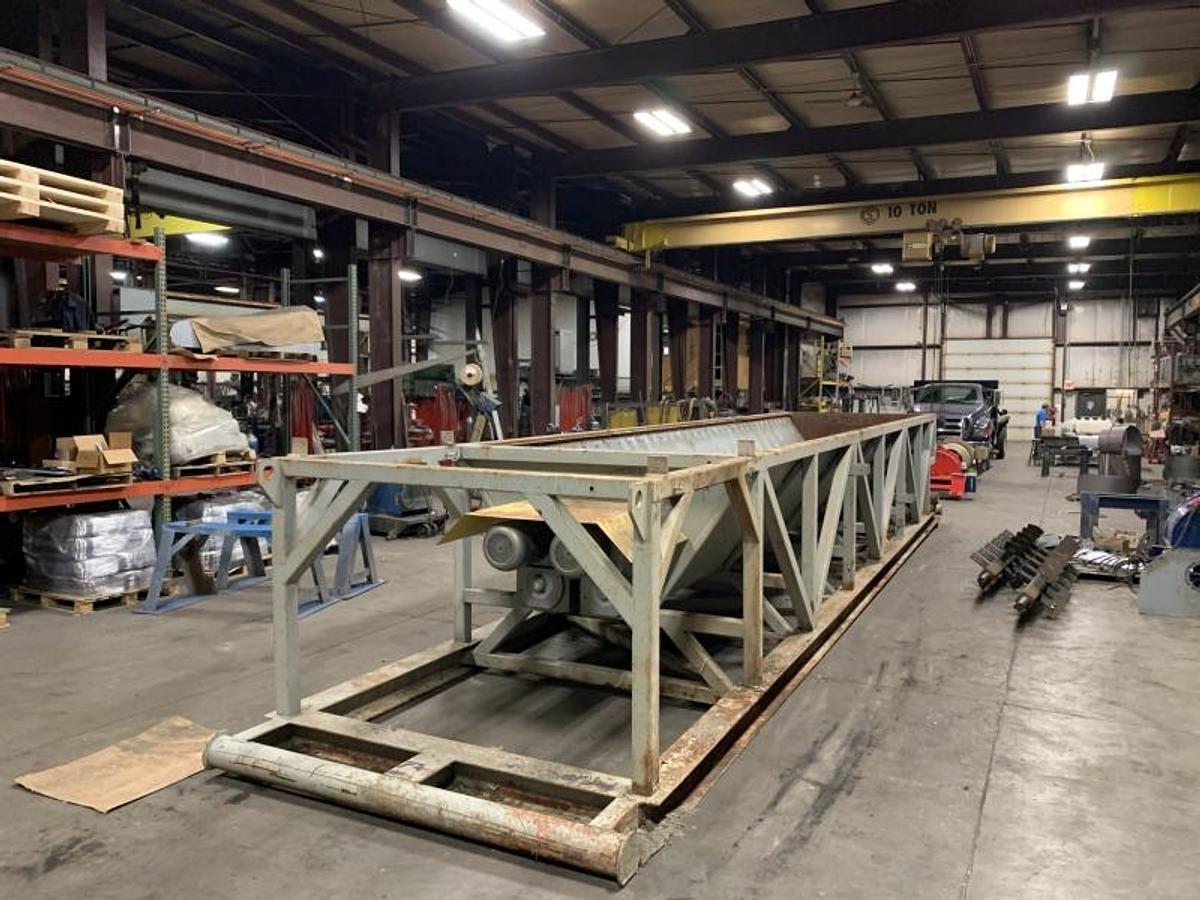 Used Twin Screw Conveyor Bin with discharge screw