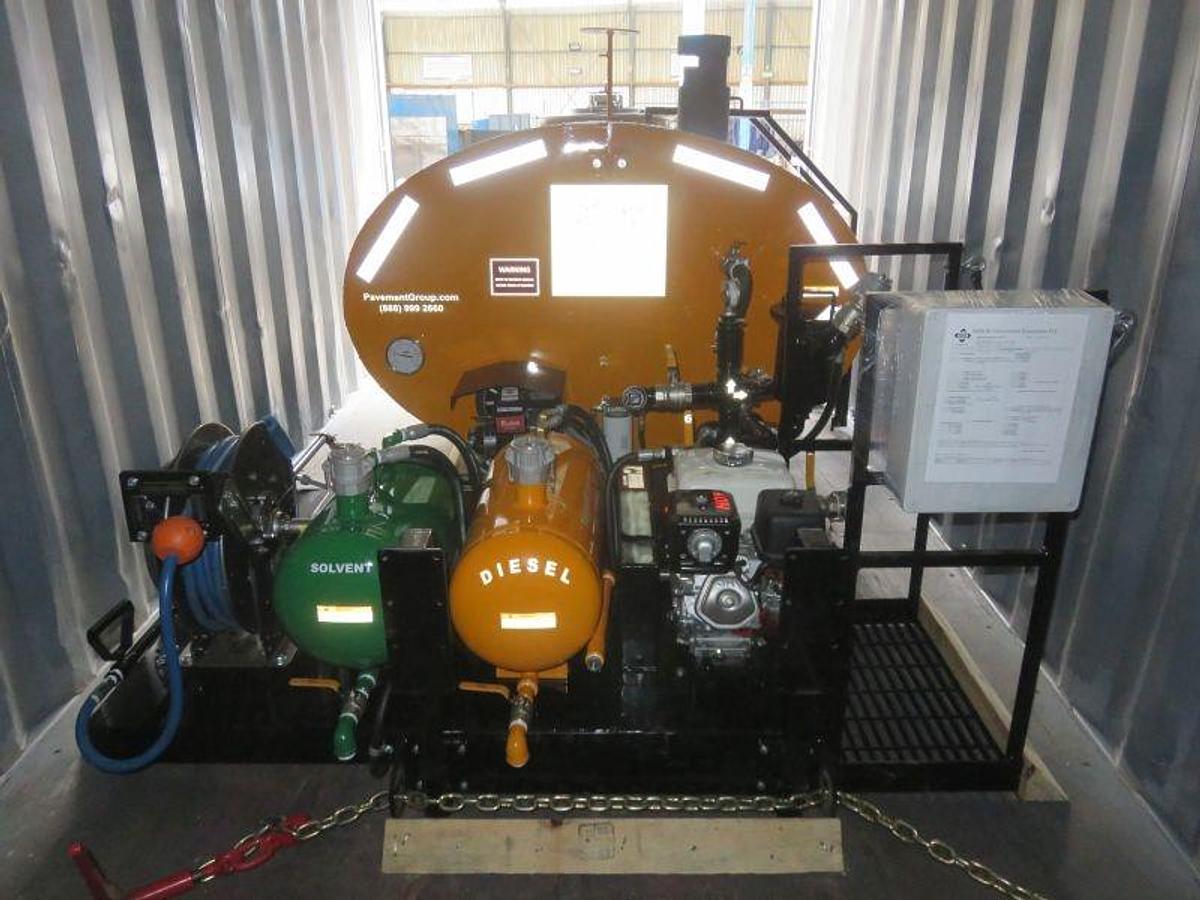 400 Gallon Asphalt Distributor Tank Skid Mounted