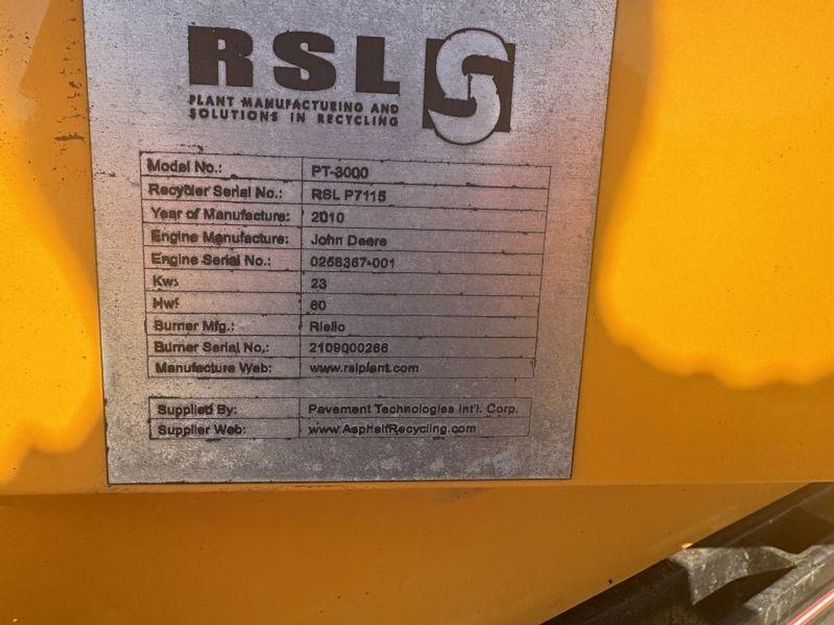 Used RSL PT-3000 batch recycler