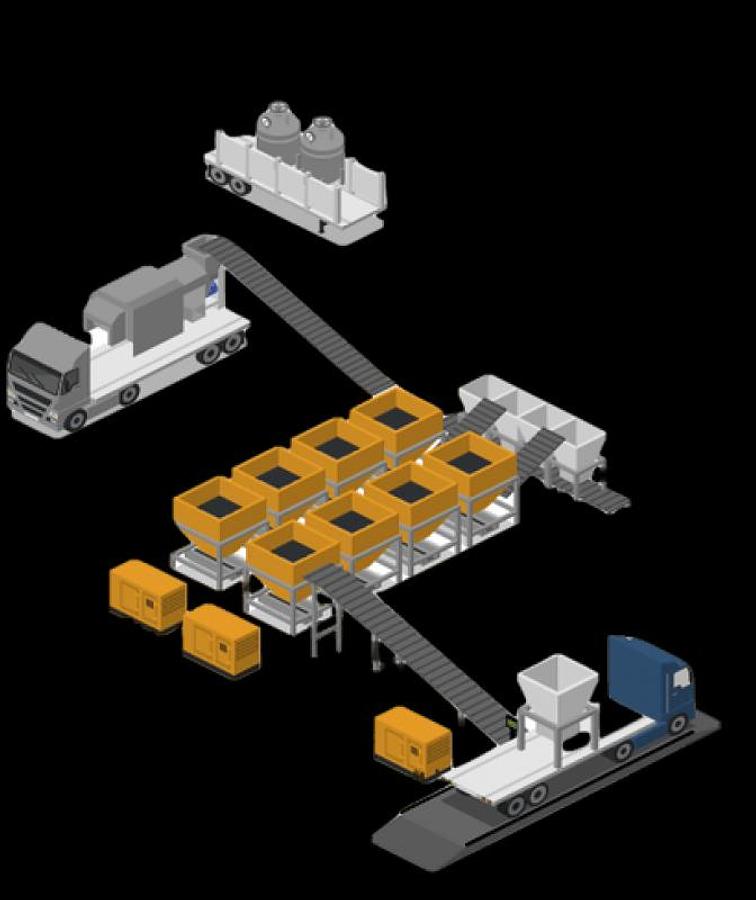 Olympus wet sand bins
