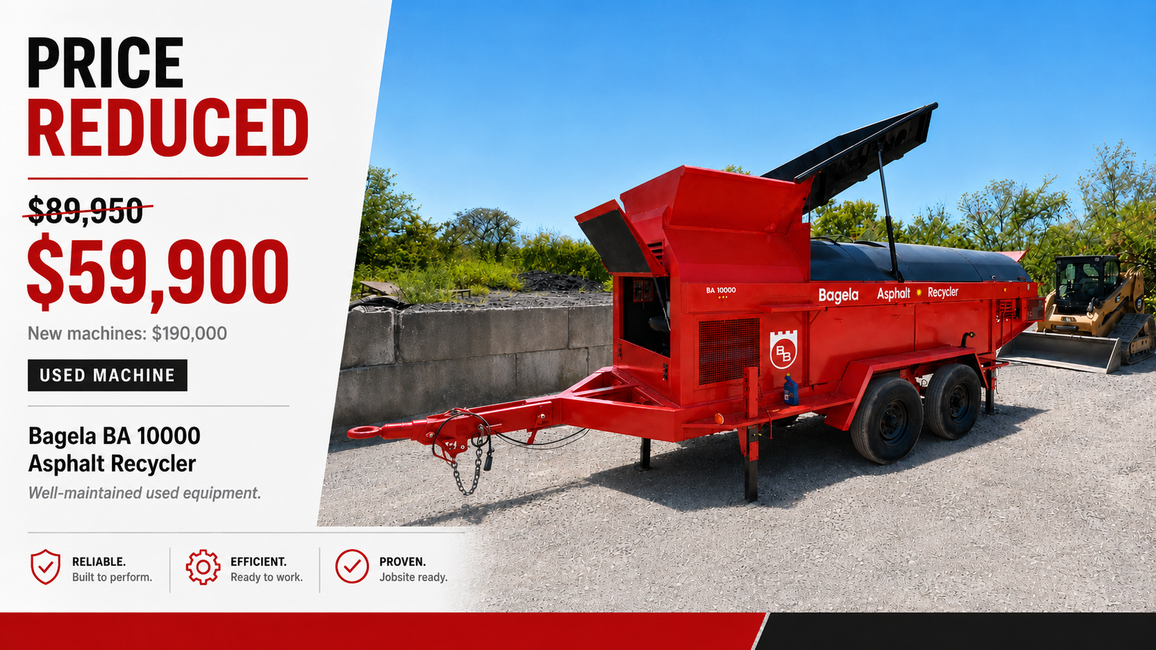 Used 2007 Bagela 10TPH Asphalt Recycler