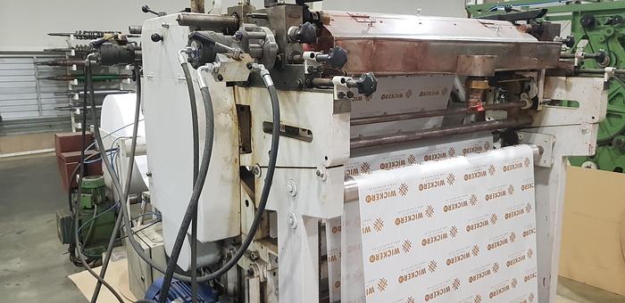 Used 1998 MONDON Automatic slitter rewinder with 2 col. flexo (for paper reels)