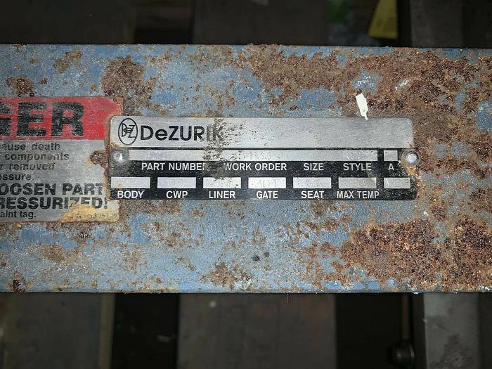 Used DeZURIK 150CWP 304 GATE/SEAT NBR BODY SIZE 14" KNIFE GATE VALVE Model: 96190 94R001