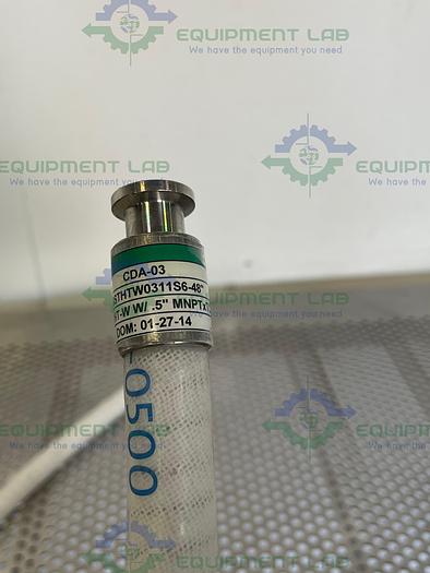 Used Saint Gobain  STHT-W-0500 48" Silicone Hose w/ 1/2" Sanitary to Threaded Fitting