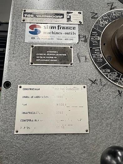 Used TOS W100A manual horizontal borer - aléseuse conventionnelle