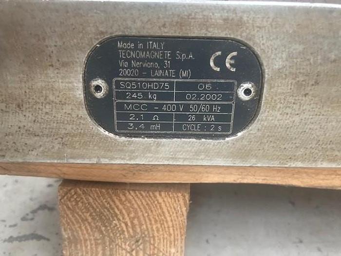 Used 2002 TECNOMAGNETE  magnetic plates SQ 510 HD 75