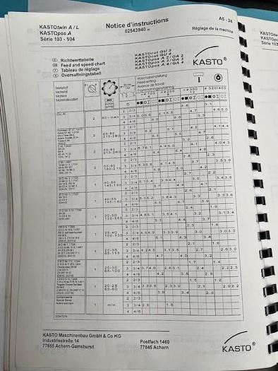 Used 2002 KASTO KASTOtwin A4