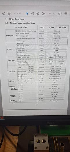 Used 2005 DOOSAN  QL300H twin CNC facing lathe - twin CNC center lathe