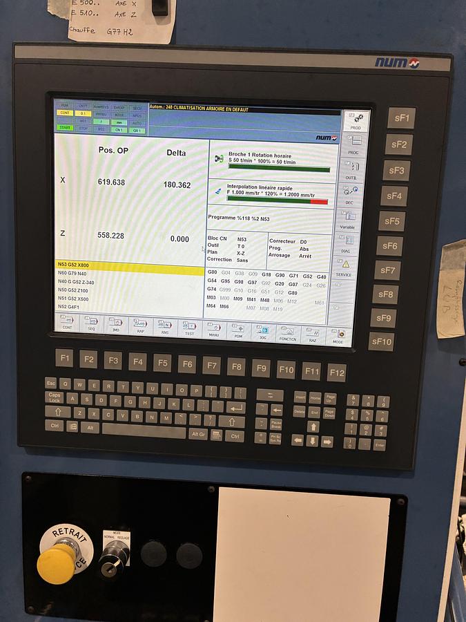 Used Tour vertical TFM 100 / CNC vertical lathe Berthiez TFM 100