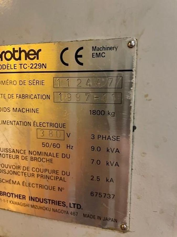 Used Brother  TC-229N  vertical machining center - tapping