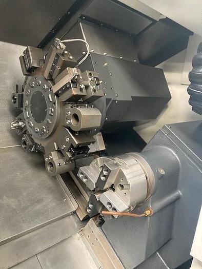 Used HYUNDAI WIA  HD2200SY CNC lathe twin spindles with robot, milling and Y axis